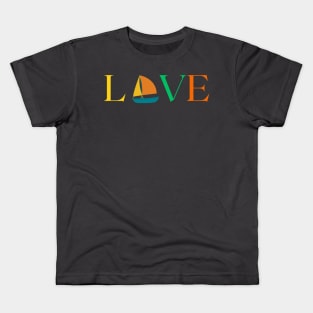 Love Sailing Boats Kids T-Shirt